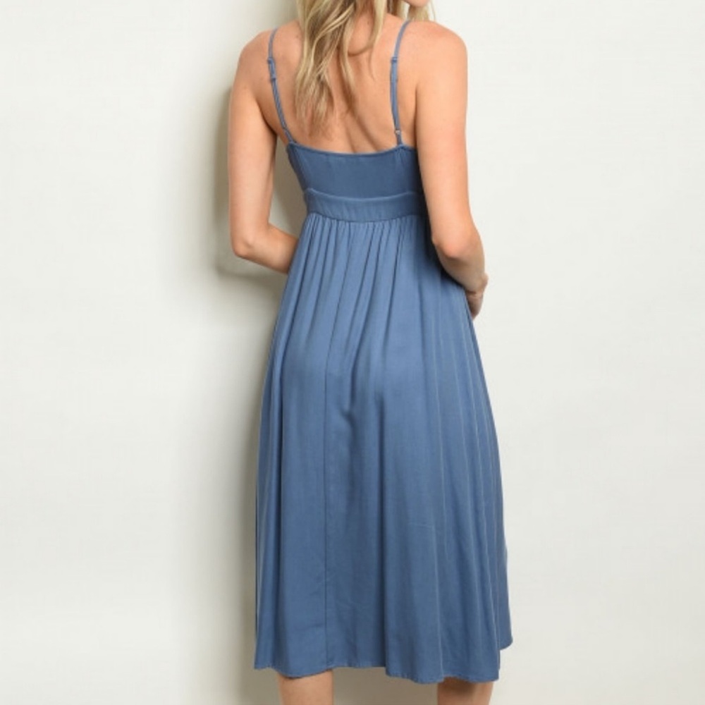 💙New Adorable Fit And Flare Lined Spring Summer Midi Dress💙 - Picture 4 of 4